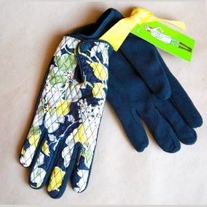 Vera Bradley Yellow Black Gloves in Dogwood SM